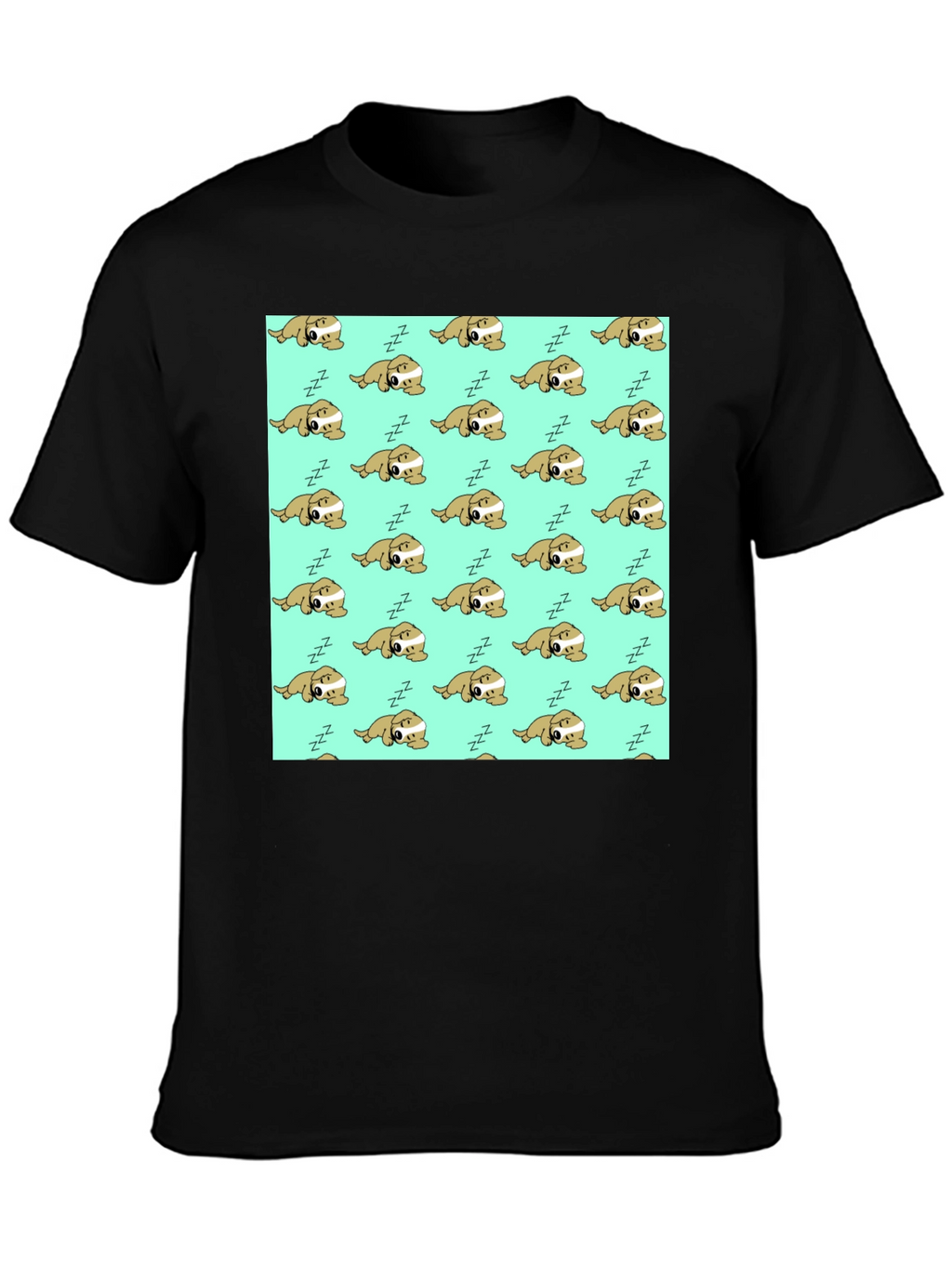 Sleepy Sloth Graphic Tee - Unisex Black T-Shirt