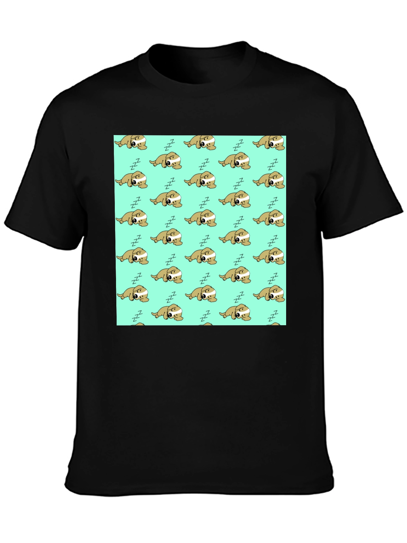 Sleepy Sloth Graphic Tee - Unisex Black T-Shirt