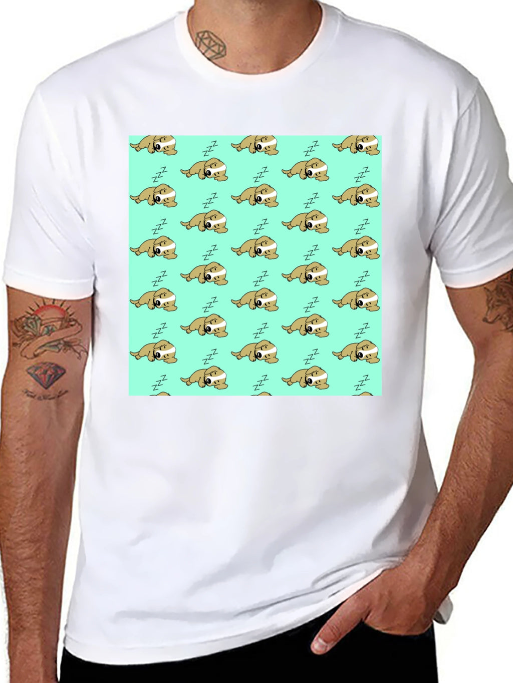 Sleepy Sloth Graphic Tee - Unisex Black T-Shirt