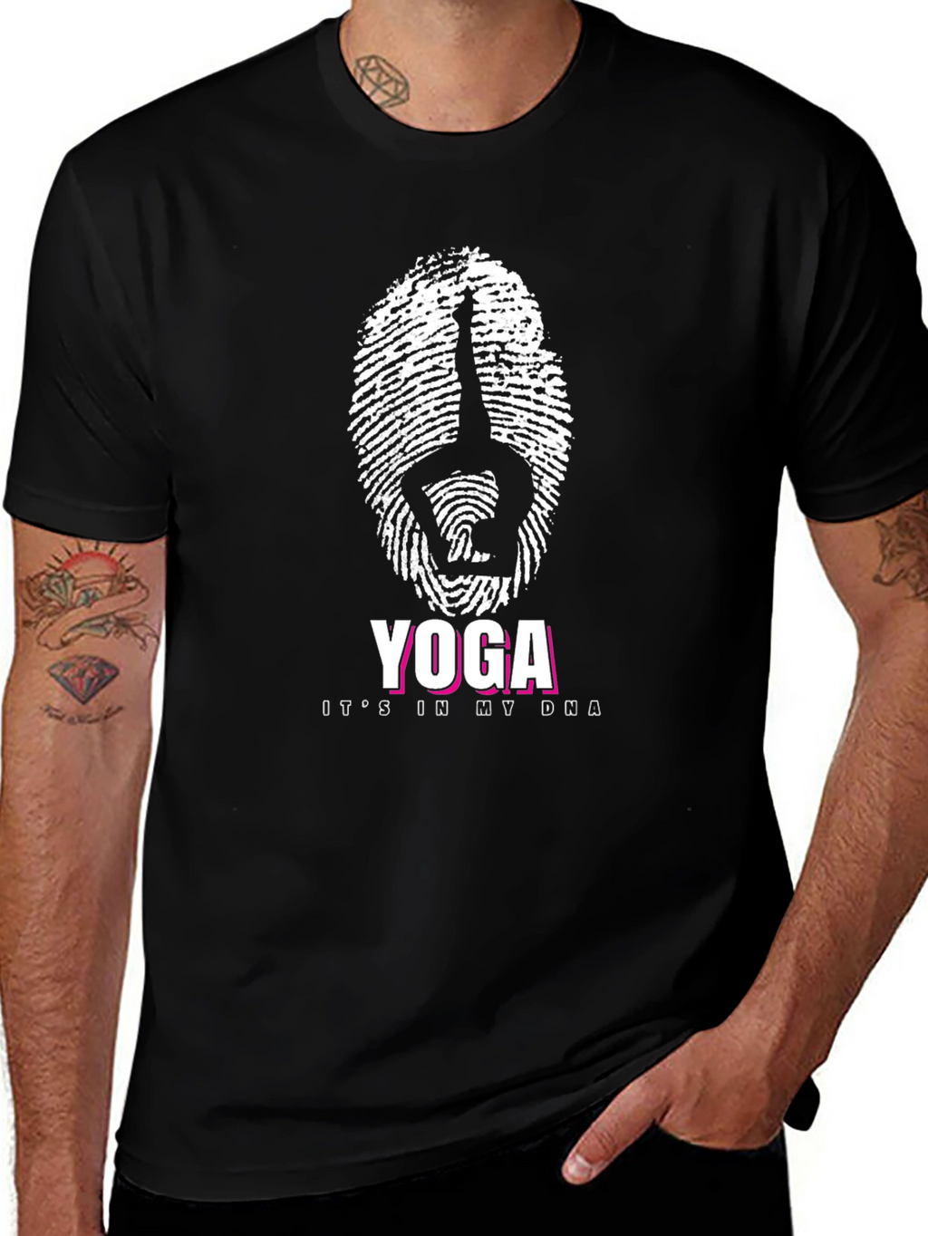 Yoga DNA Graphic Tee - Black Unisex T-Shirt