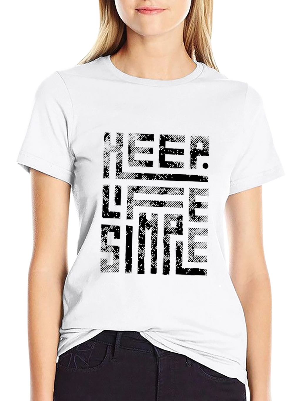 Keep Life Simple Graphic Tee - Black Casual T-Shirt