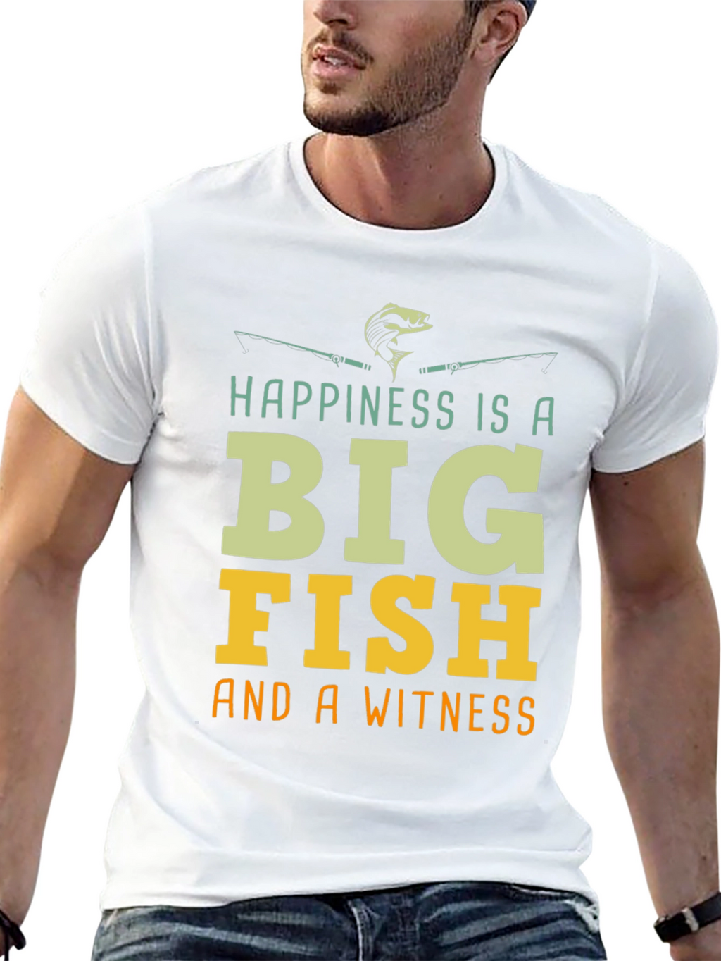 Fishing T-Shirt - Happiness is a Big Fish
