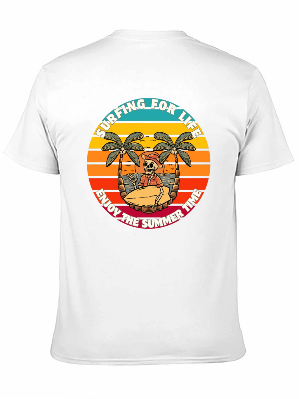 Surfing Skeleton Graphic Tee - Enjoy Summer Life
