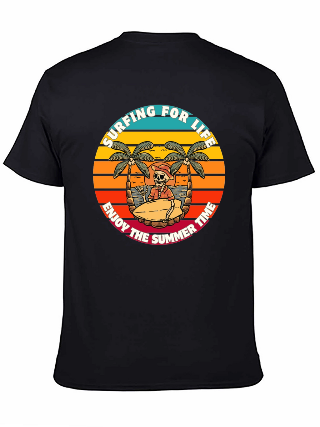 Surfing Skeleton Graphic Tee - Enjoy Summer Life