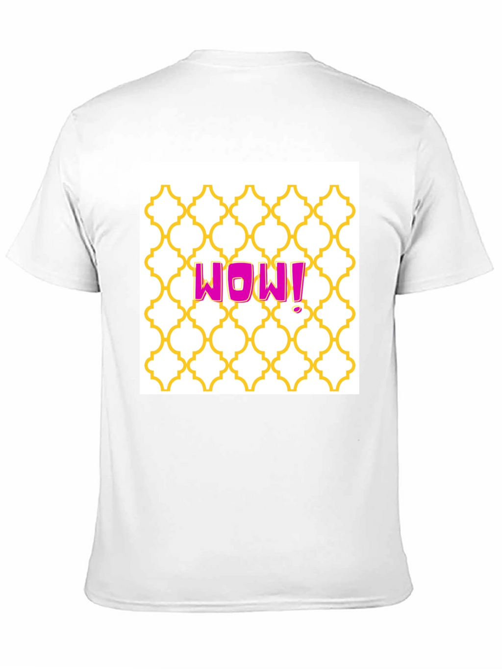 WOW! Graphic Tee - Trendy Pattern Black T-Shirt