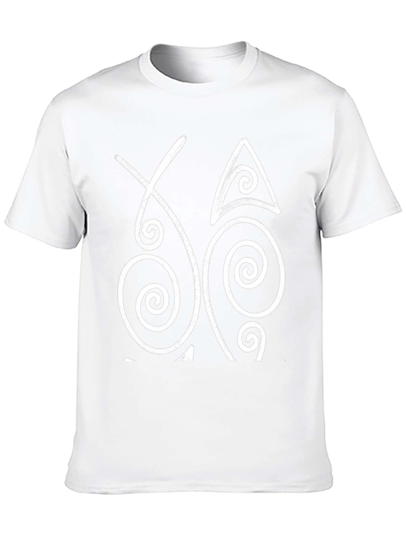 Abstract Spiral Graphic Black T-Shirt