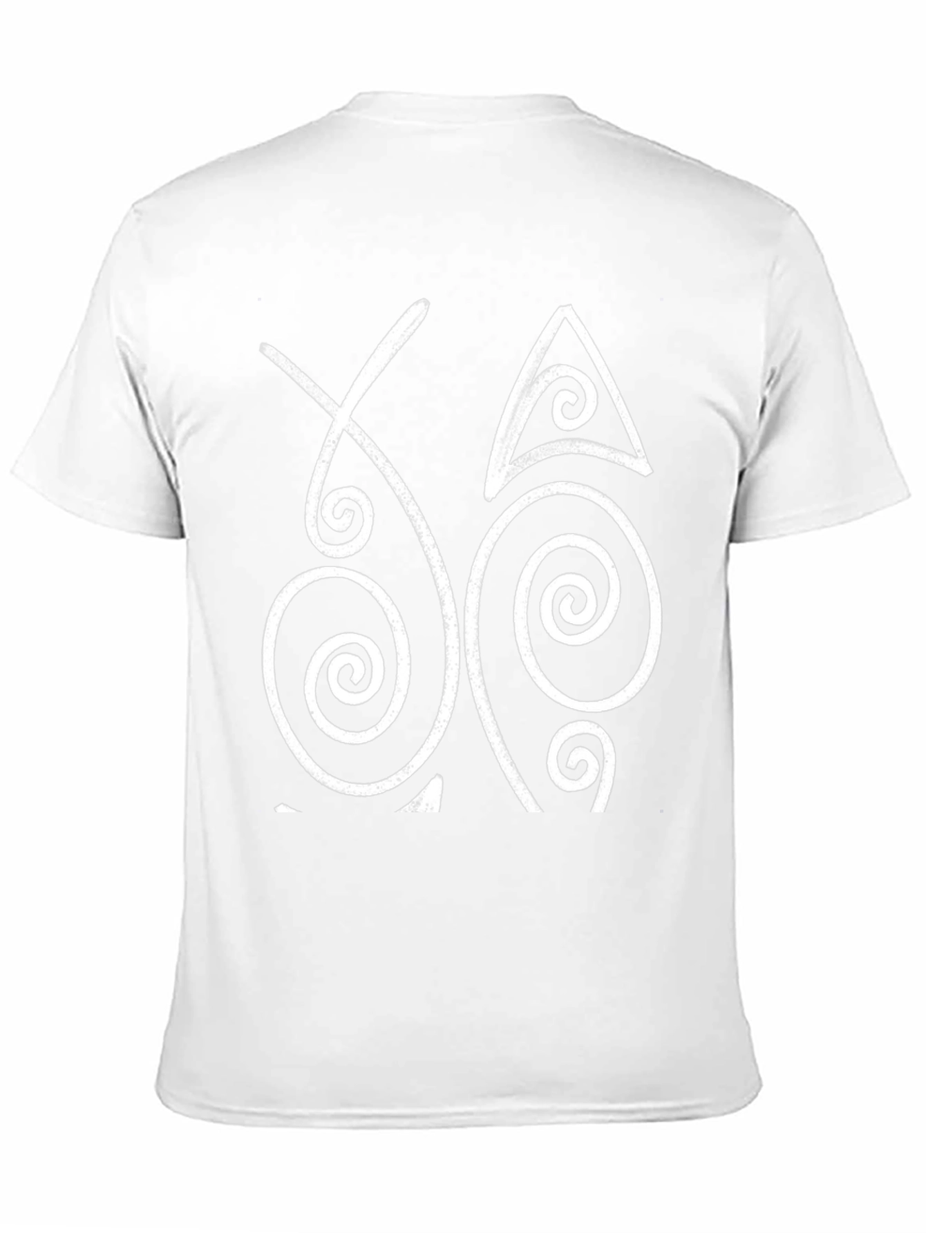 Abstract Spiral Graphic Black T-Shirt