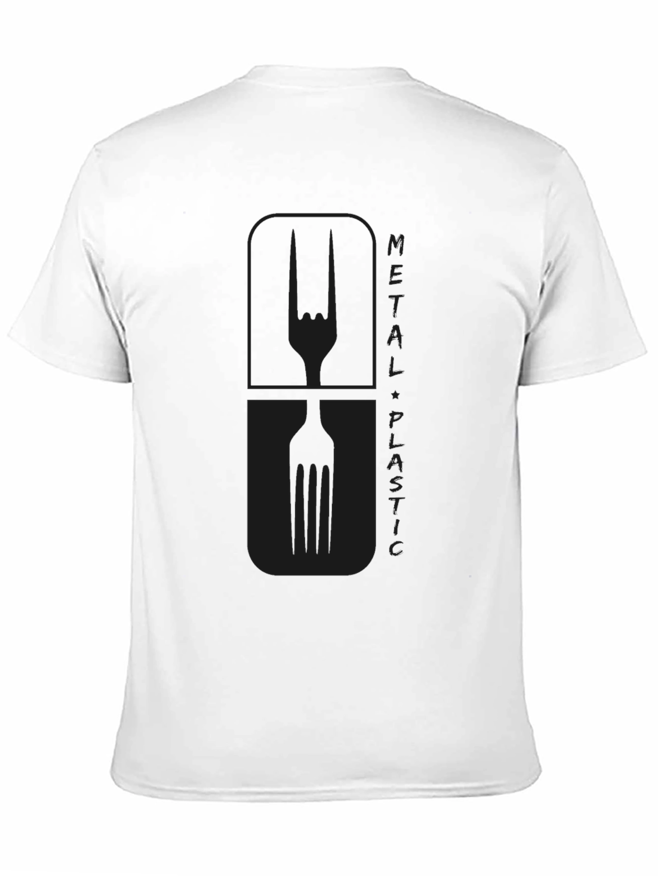 Metal Plastic Graphic Tee - Black