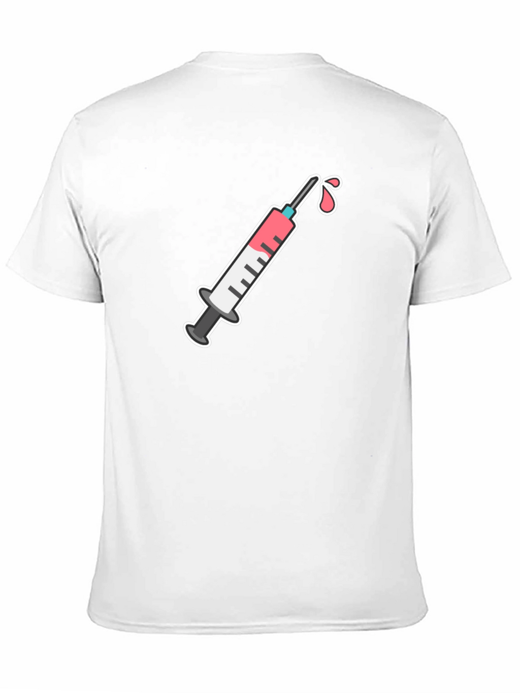 Black T-Shirt with Syringe Graphic