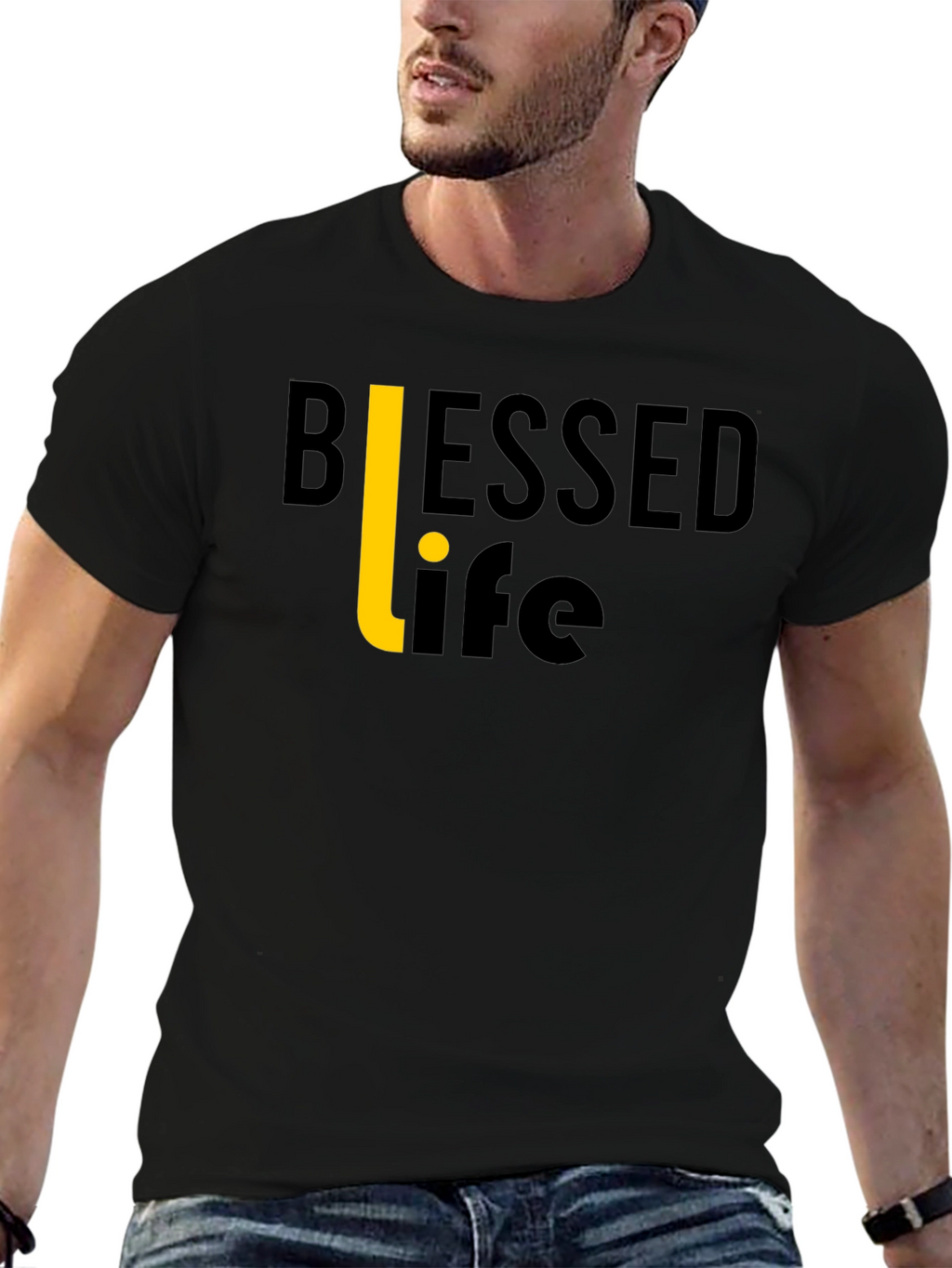 Blessed Life Black T-Shirt Graphic Tee