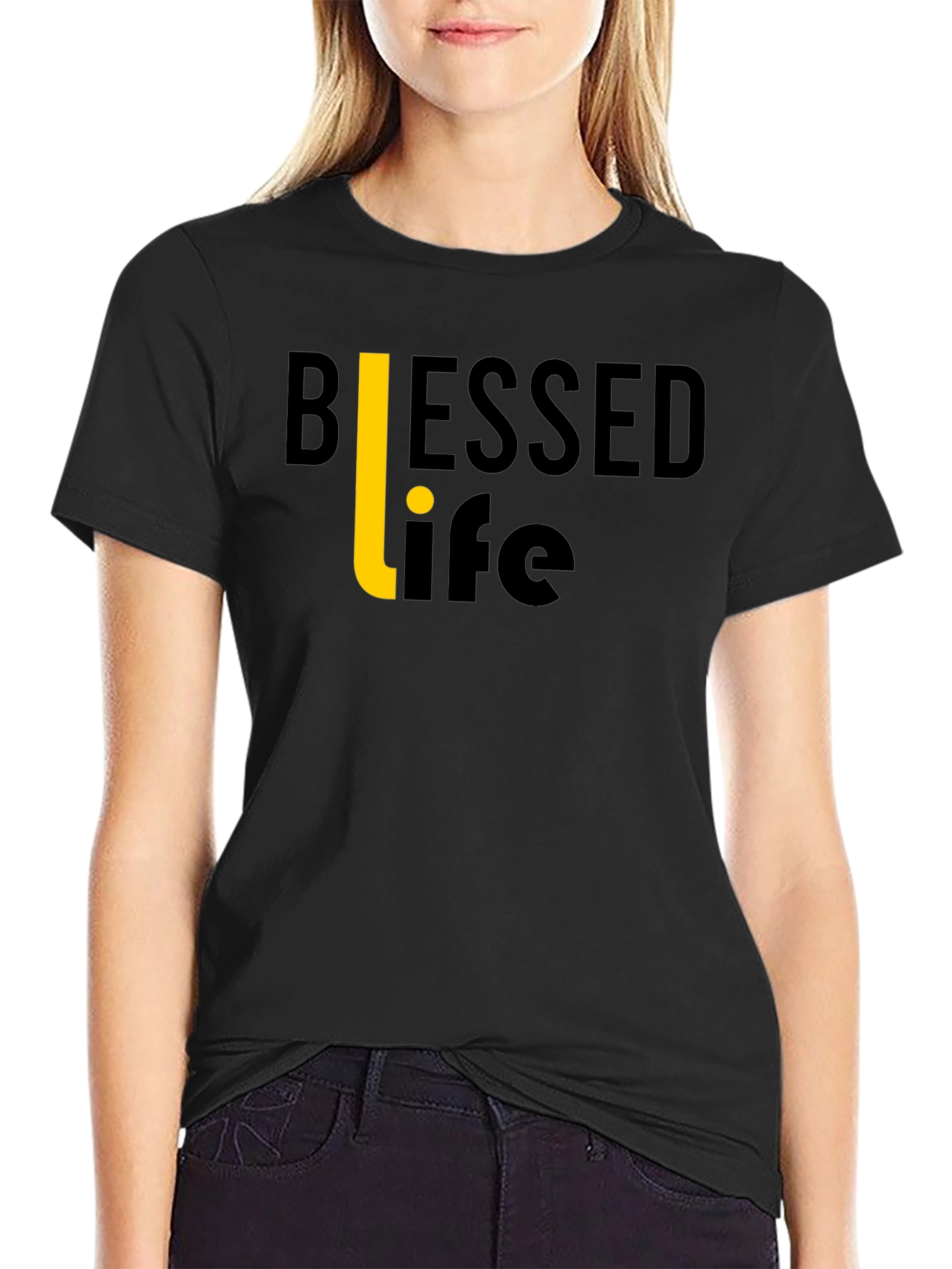 Blessed Life Black T-Shirt Graphic Tee