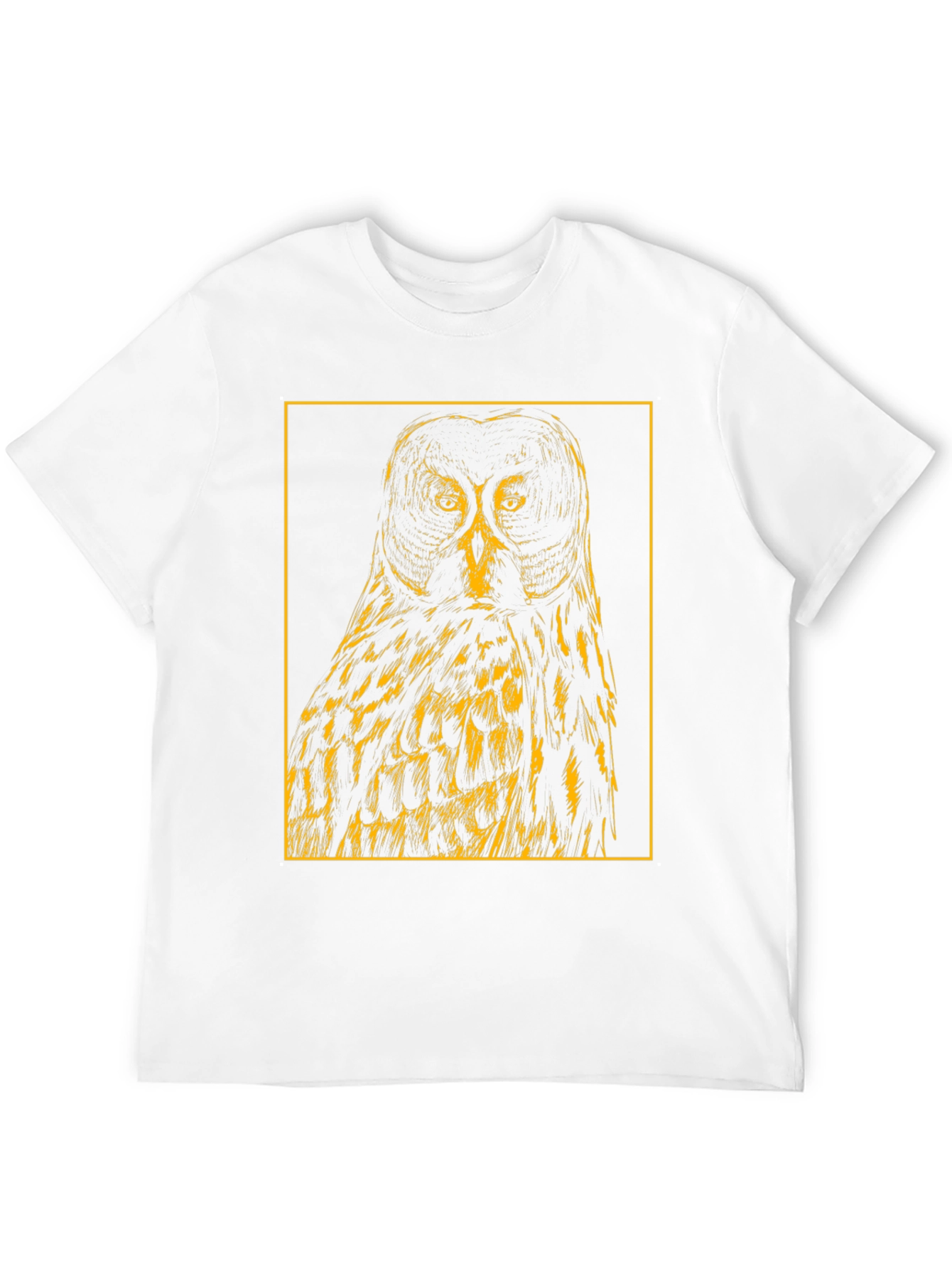 Owl Graphic Tee - Mens Black Cotton T-Shirt