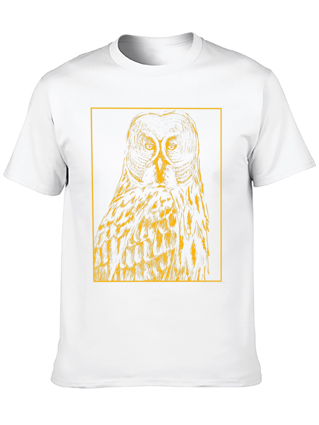 Owl Graphic Tee - Mens Black Cotton T-Shirt