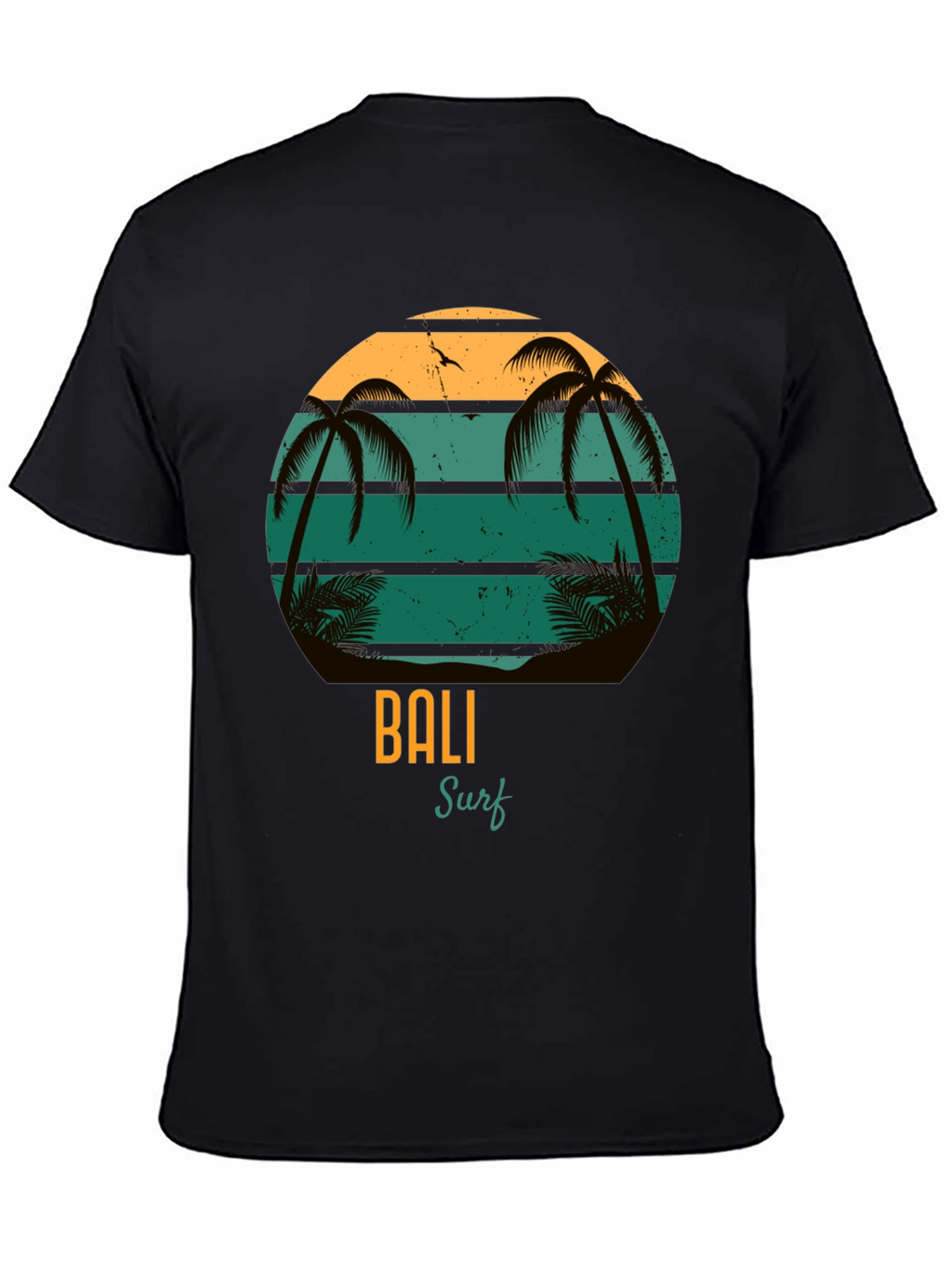 Bali Surf Graphic T-Shirt - Tropical Beach Design