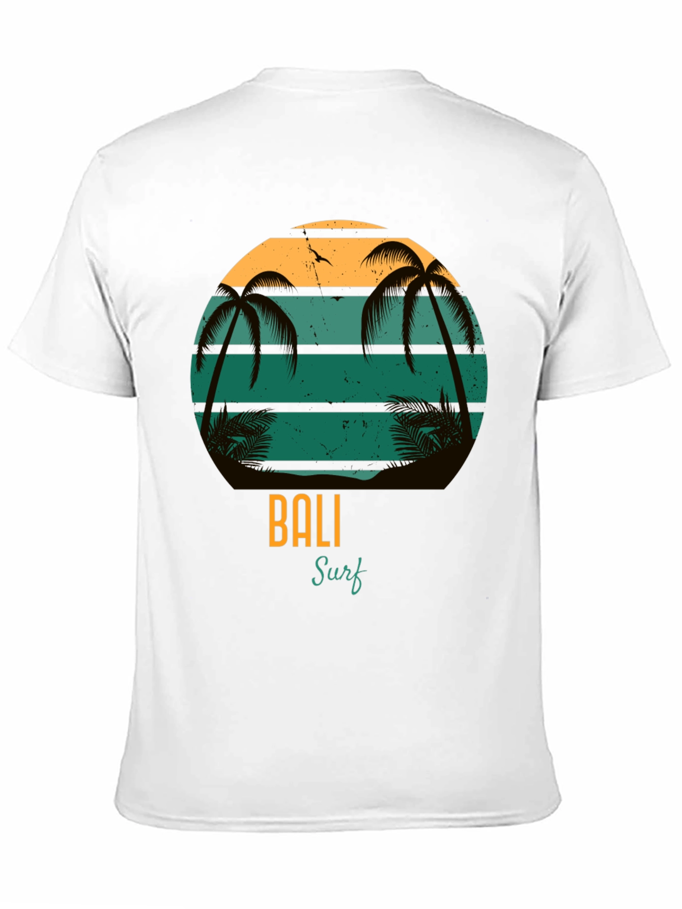 Bali Surf Graphic T-Shirt - Tropical Beach Design