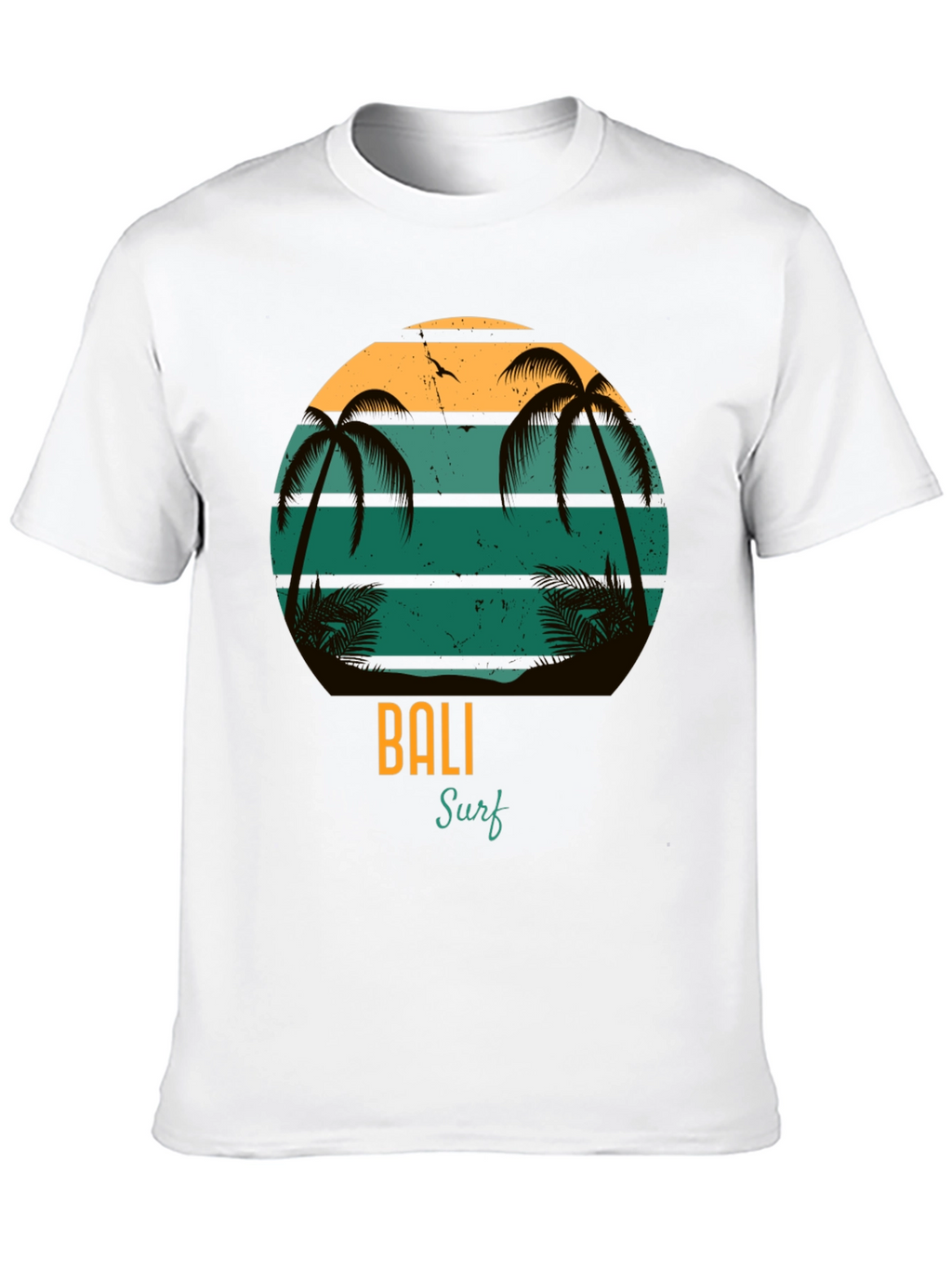 Bali Surf Graphic T-Shirt - Tropical Beach Design