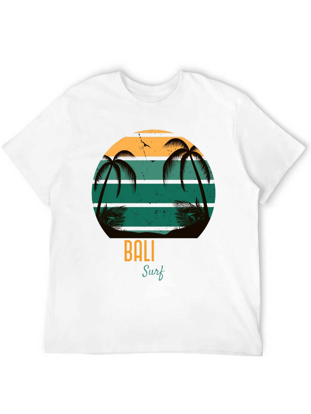 Bali Surf Graphic T-Shirt - Tropical Beach Design
