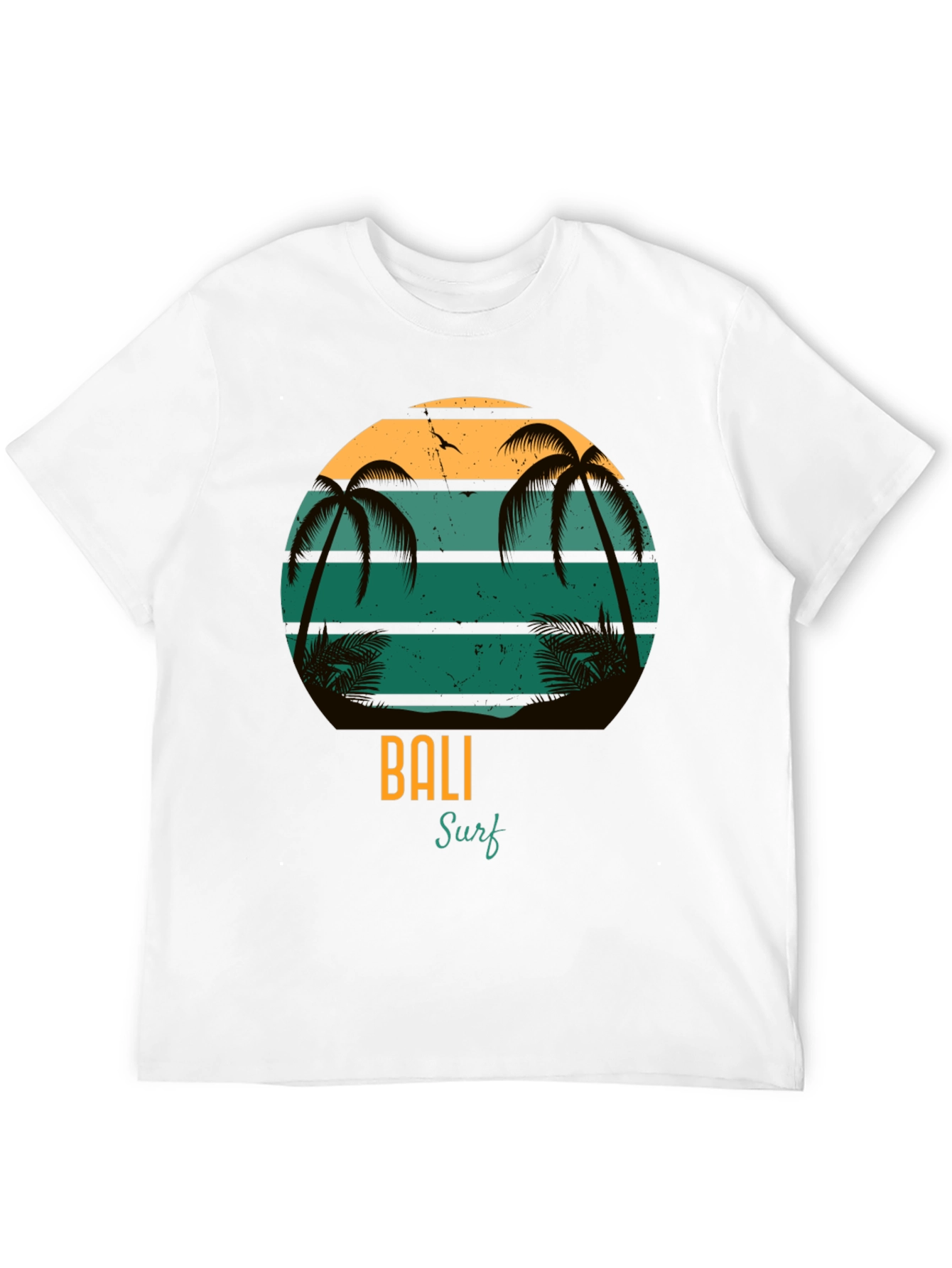 Bali Surf Graphic T-Shirt - Tropical Beach Design
