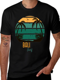 Bali Surf Graphic T-Shirt - Tropical Beach Design
