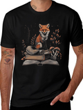 Fox Reading Book T-Shirt