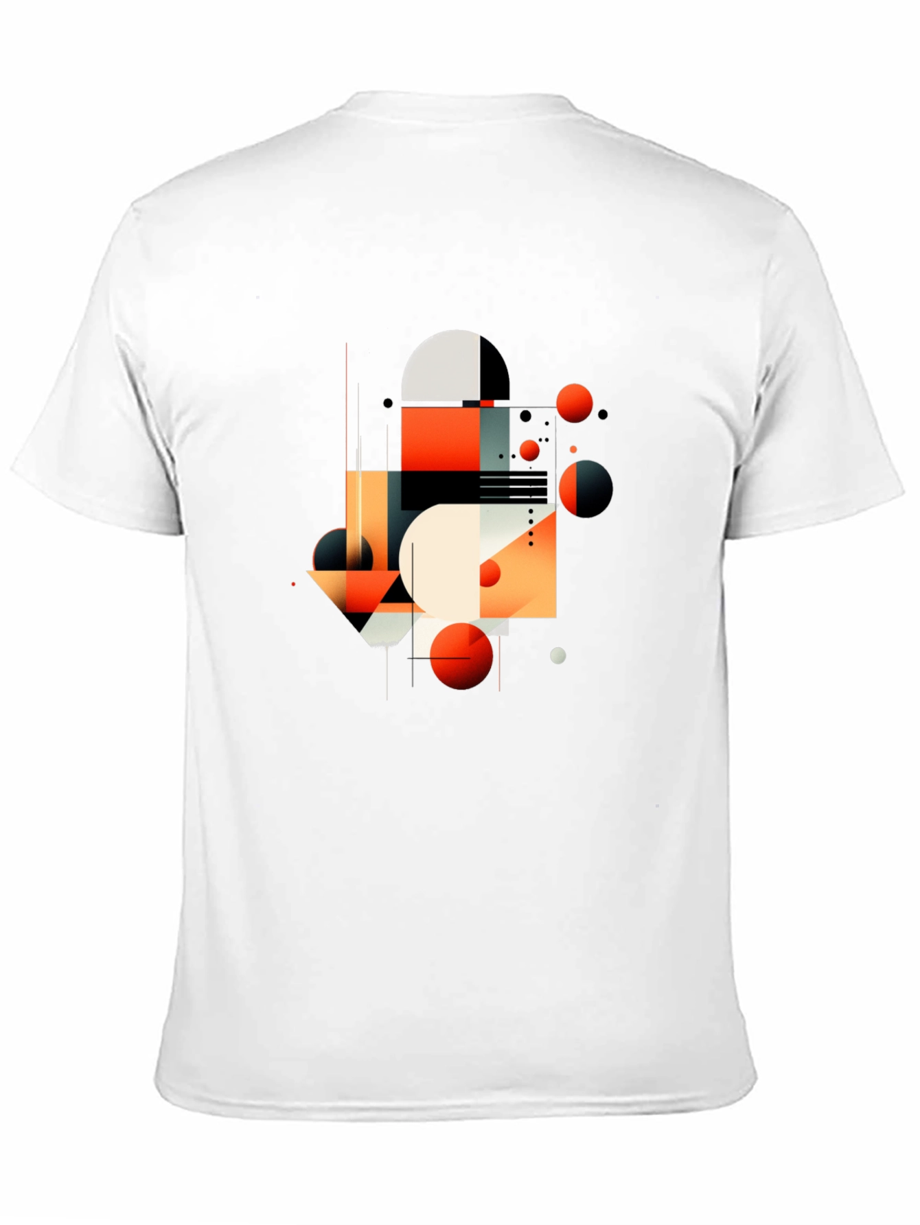 Abstract Geometric Graphic Black T-Shirt