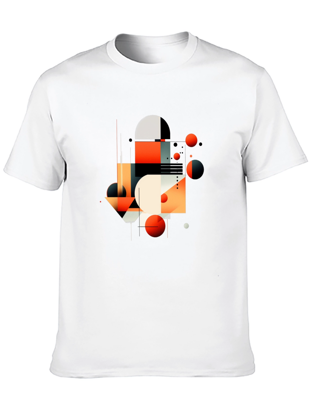 Abstract Geometric Graphic Black T-Shirt