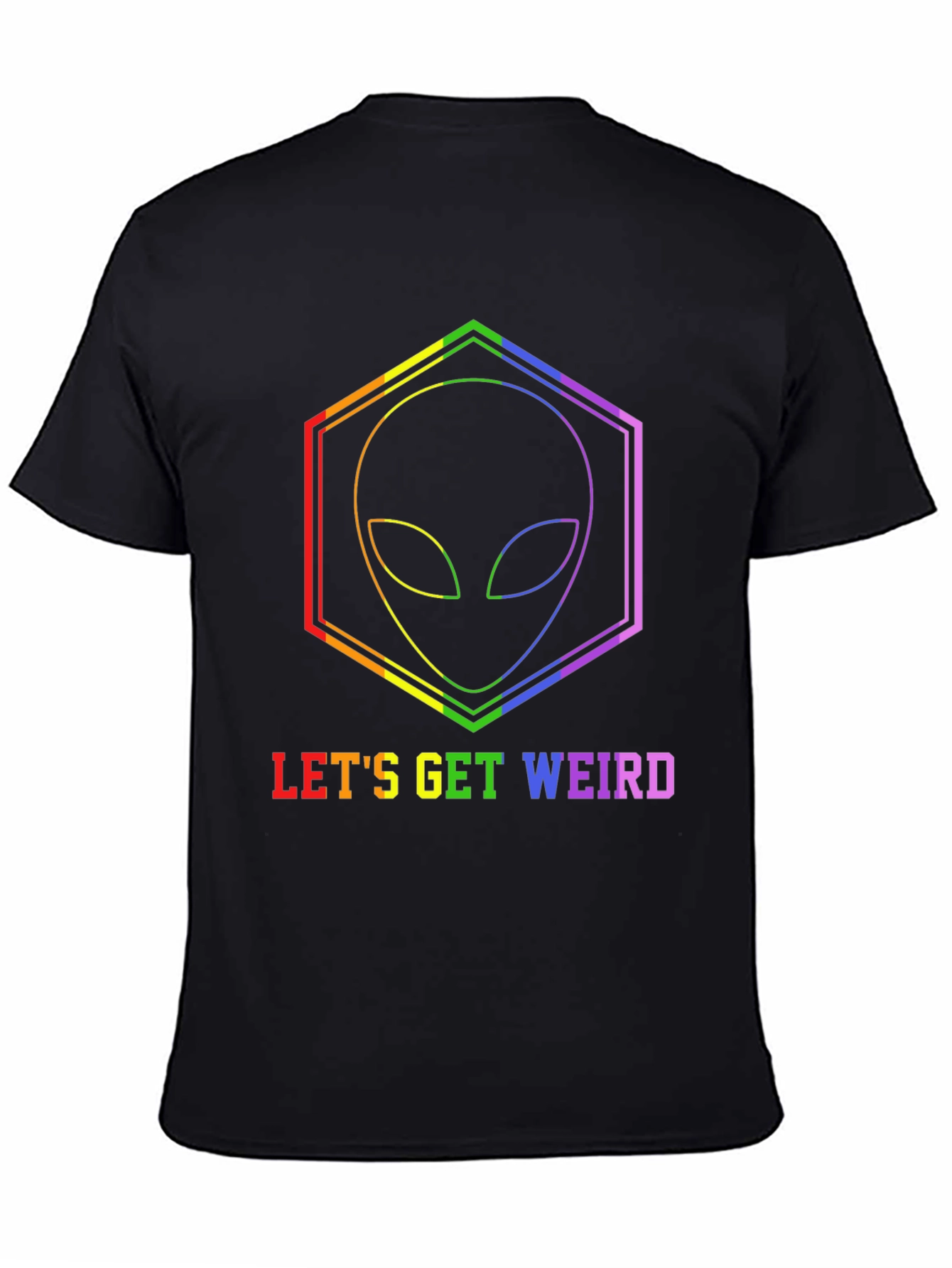Rainbow Alien Graphic Tee - Lets Get Weird!