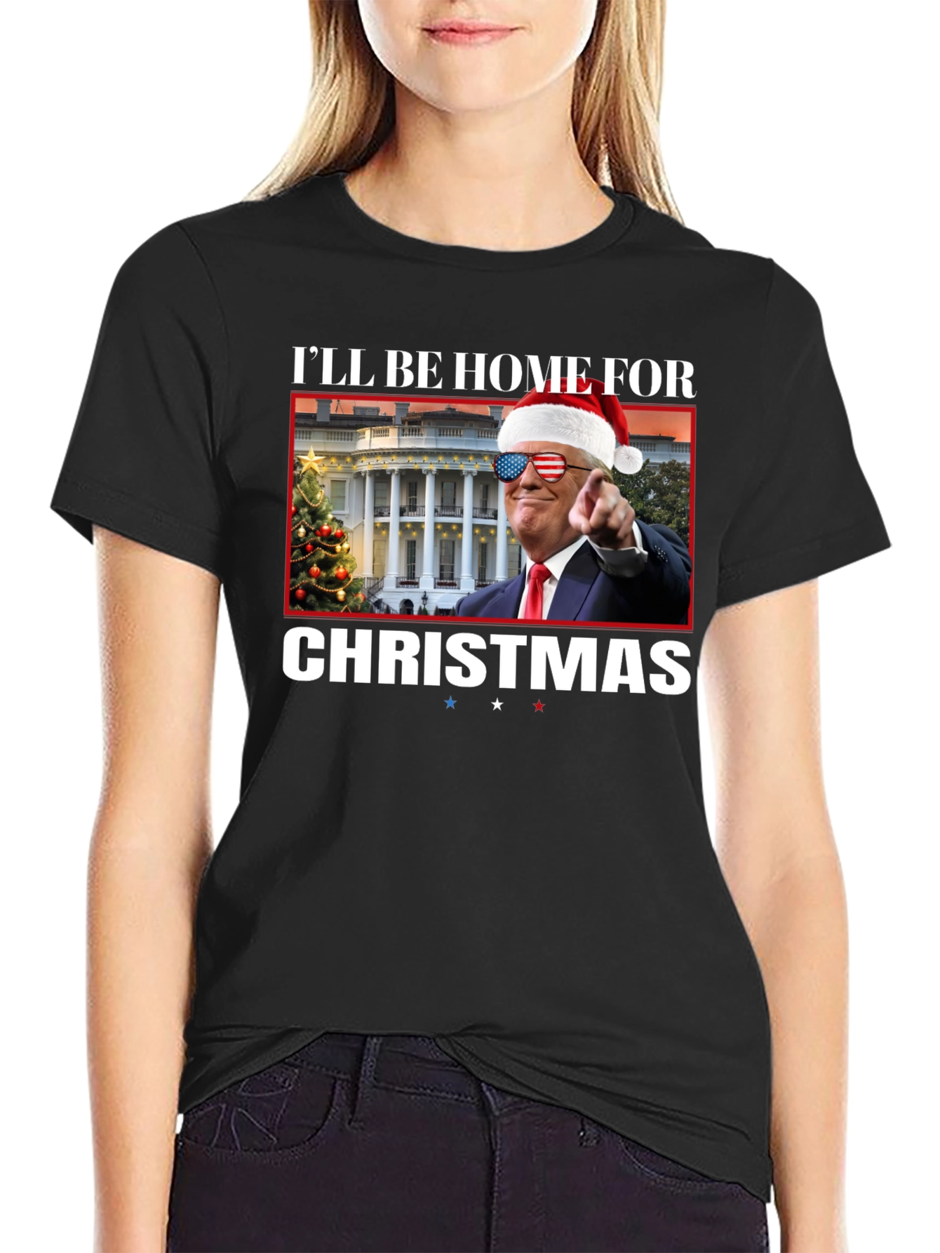 Trump Christmas T-Shirt - Ill Be Home For Christmas
