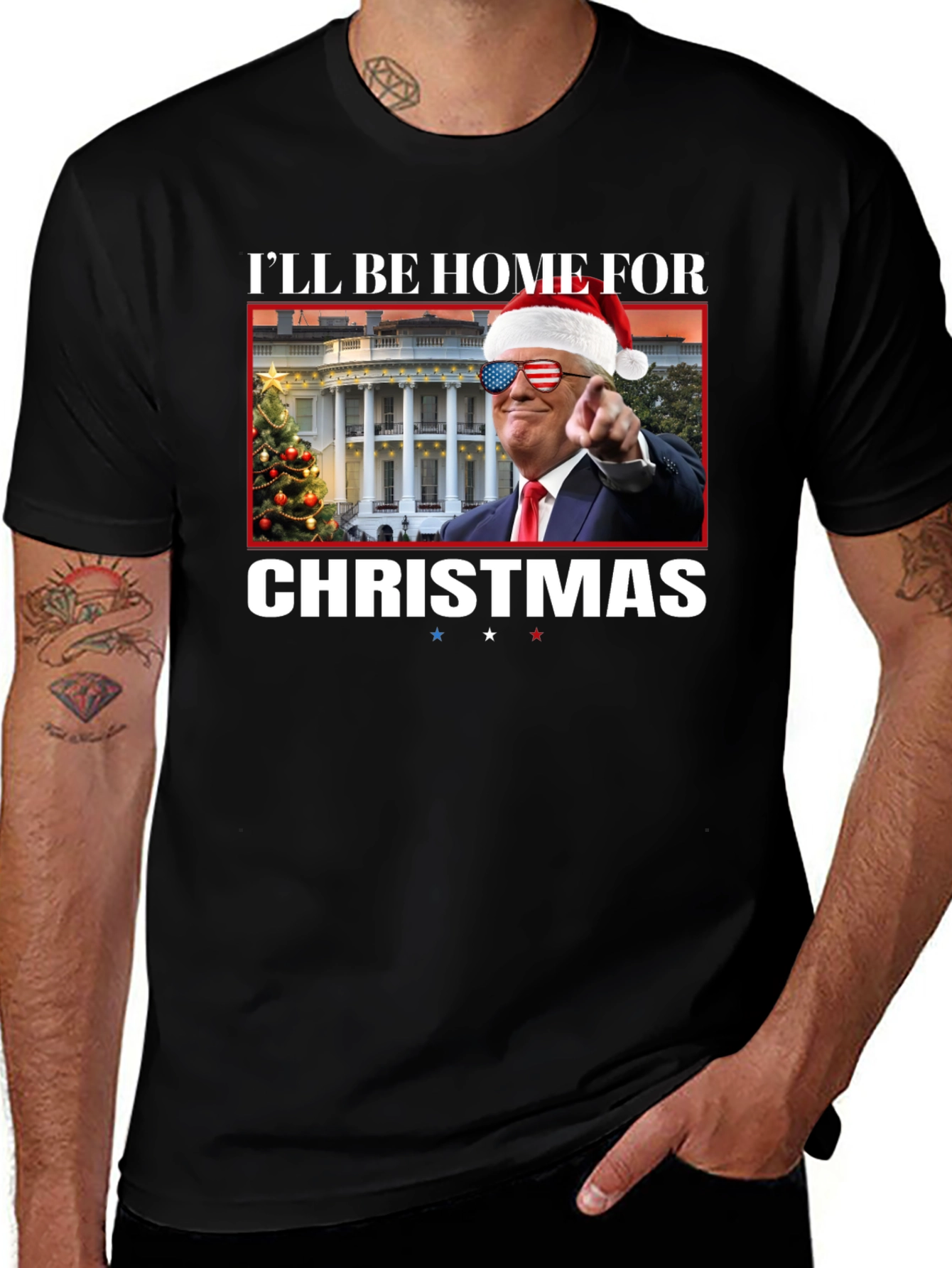 Trump Christmas T-Shirt - Ill Be Home For Christmas