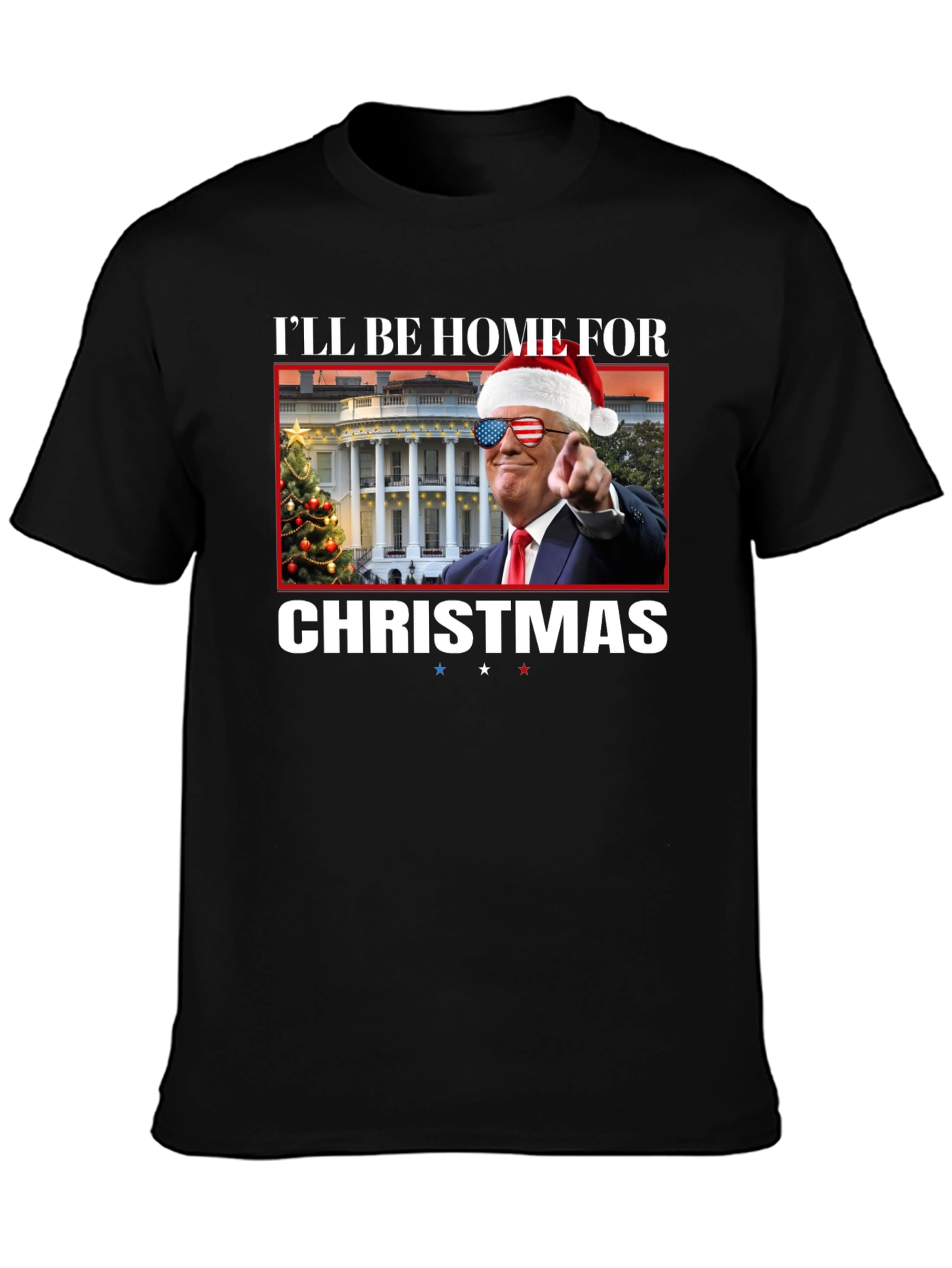 Trump Christmas T-Shirt - Ill Be Home For Christmas