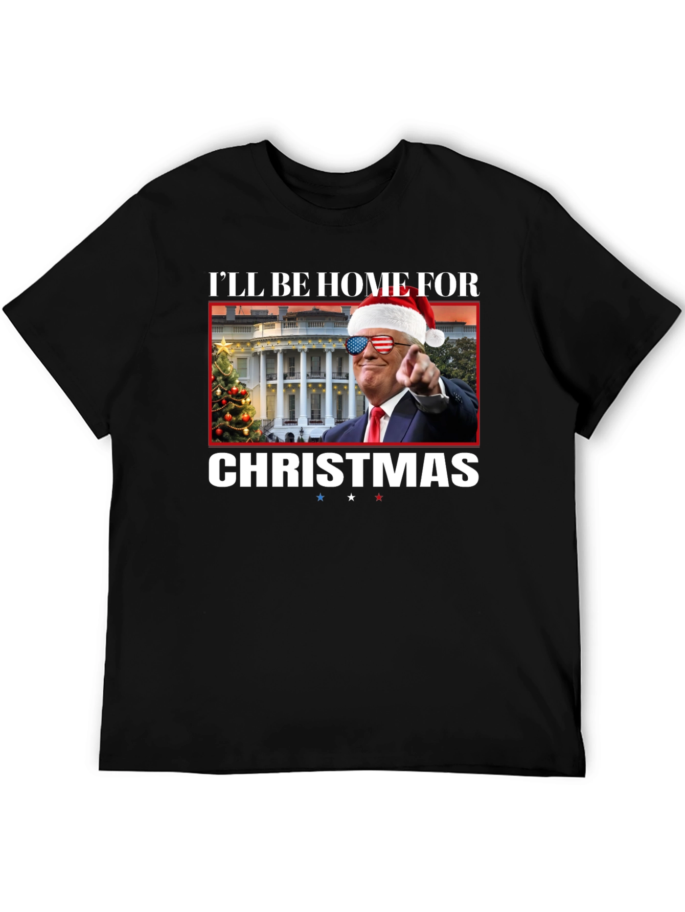 Trump Christmas T-Shirt - Ill Be Home For Christmas
