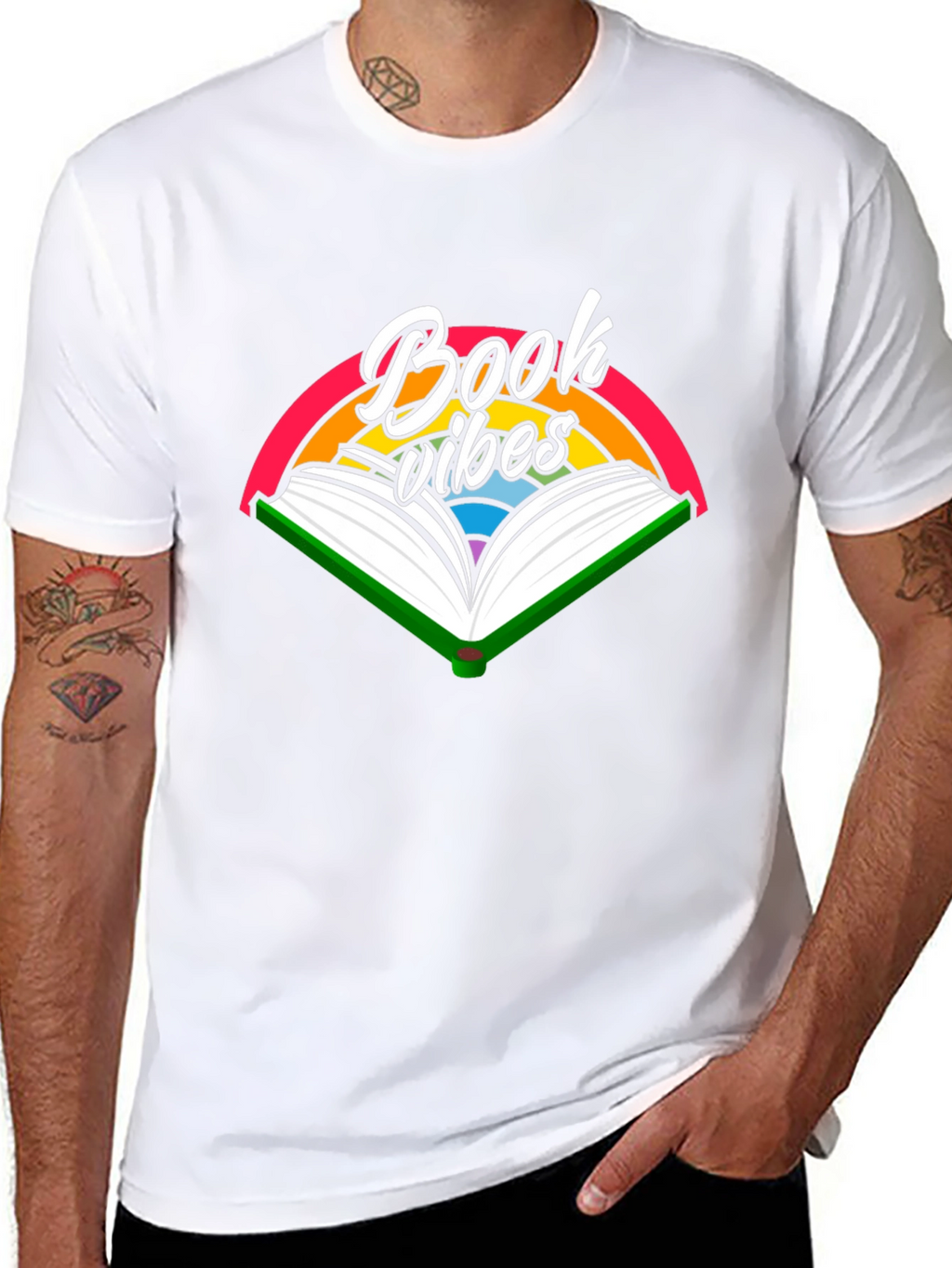 Book Vibes Graphic Tee - Reading Rainbow T-Shirt