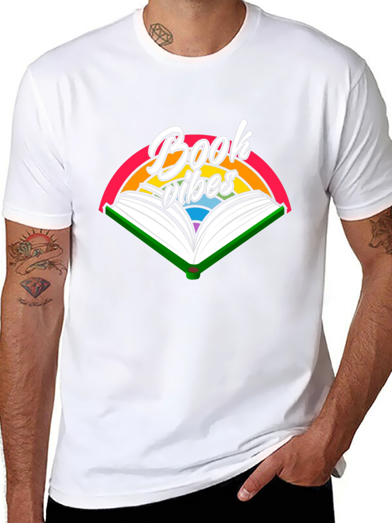 Book Vibes Graphic Tee - Reading Rainbow T-Shirt