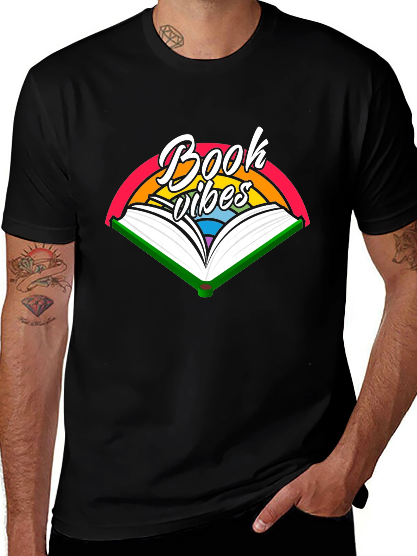 Book Vibes Graphic Tee - Reading Rainbow T-Shirt