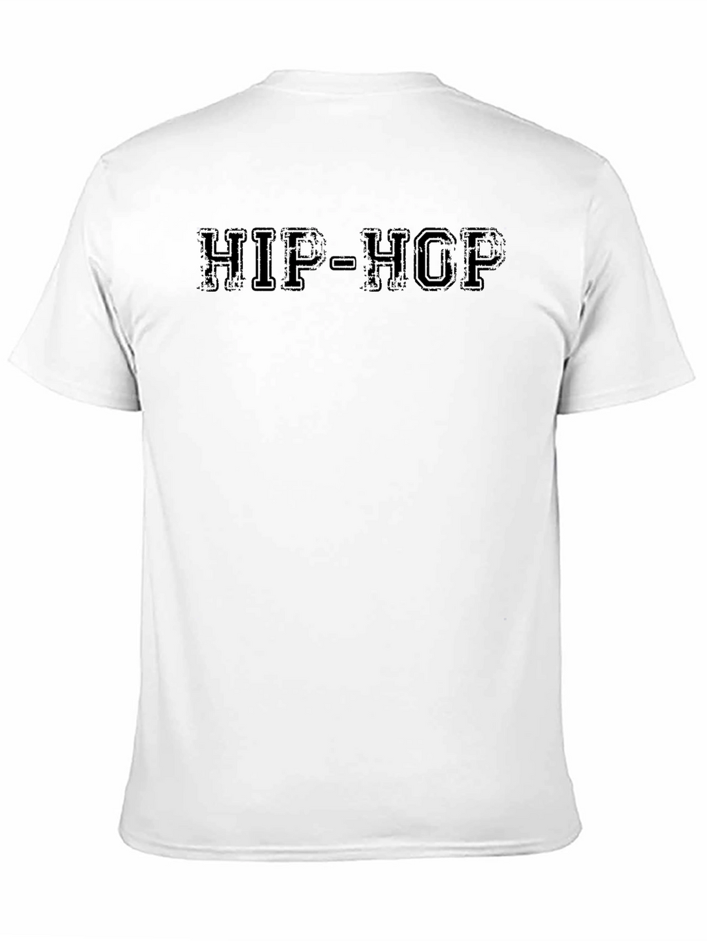 HIP-HOP Black Crew Neck T-Shirt