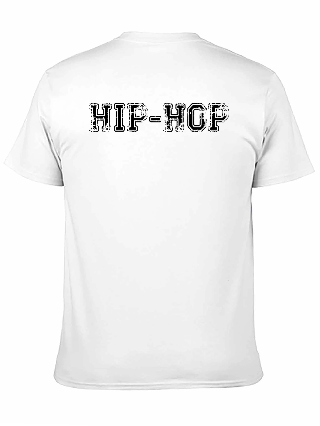 HIP-HOP Black Crew Neck T-Shirt
