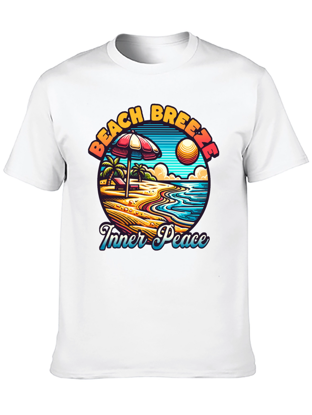 Beach Breeze Inner Peace Black T-Shirt