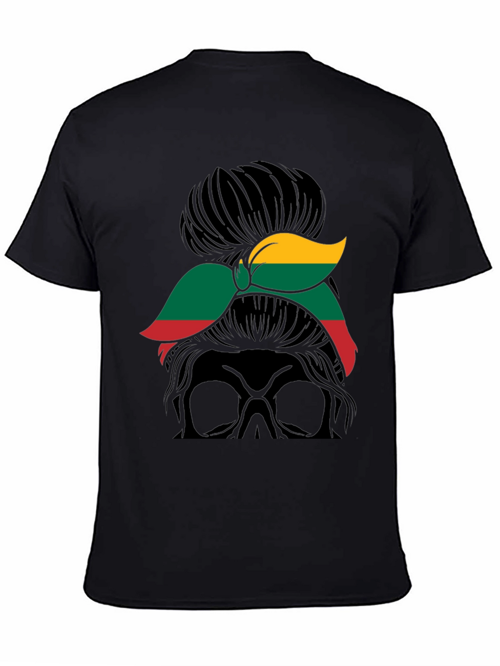 Lithuania Flag Messy Bun T-Shirt