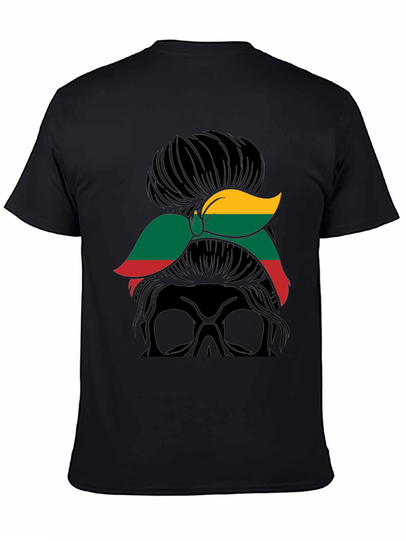 Lithuania Flag Messy Bun T-Shirt