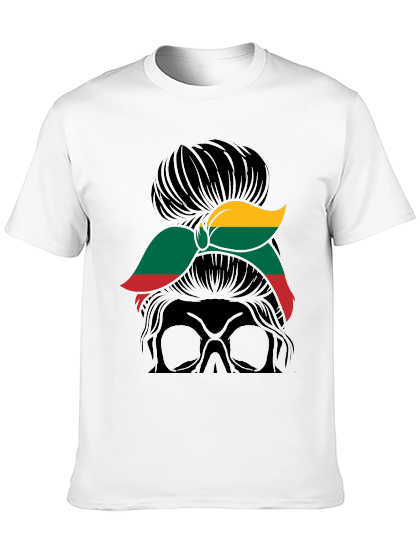 Lithuania Flag Messy Bun T-Shirt