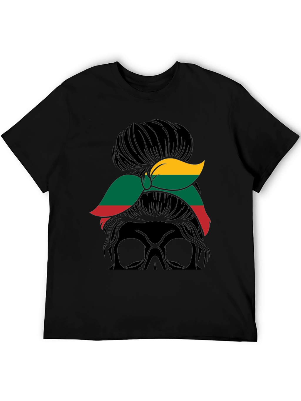 Lithuania Flag Messy Bun T-Shirt