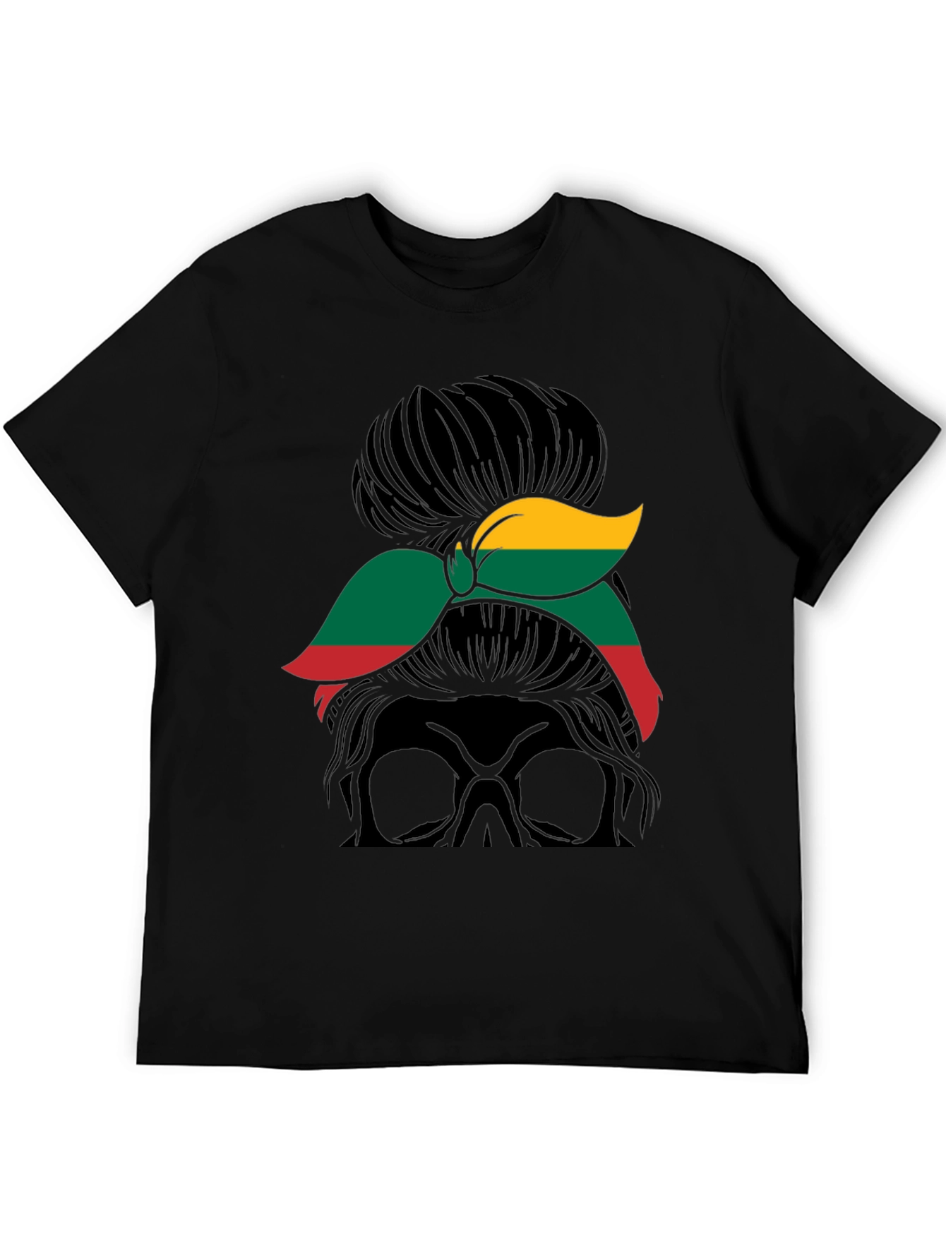 Lithuania Flag Messy Bun T-Shirt