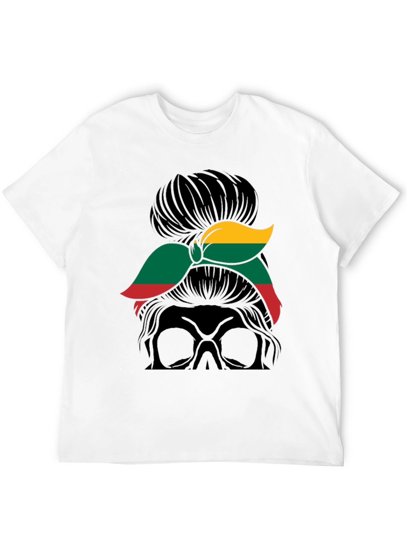 Lithuania Flag Messy Bun T-Shirt