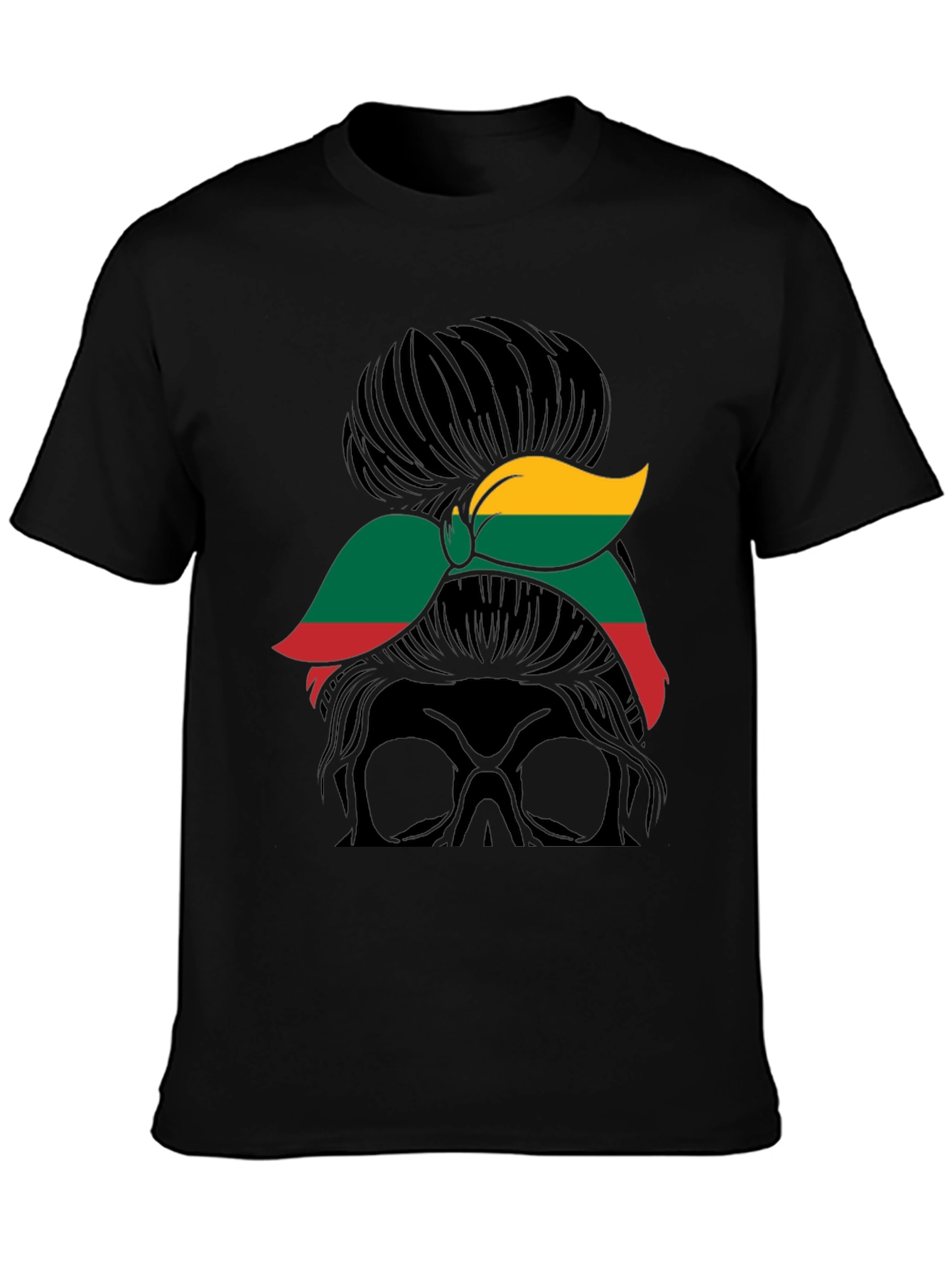 Lithuania Flag Messy Bun T-Shirt