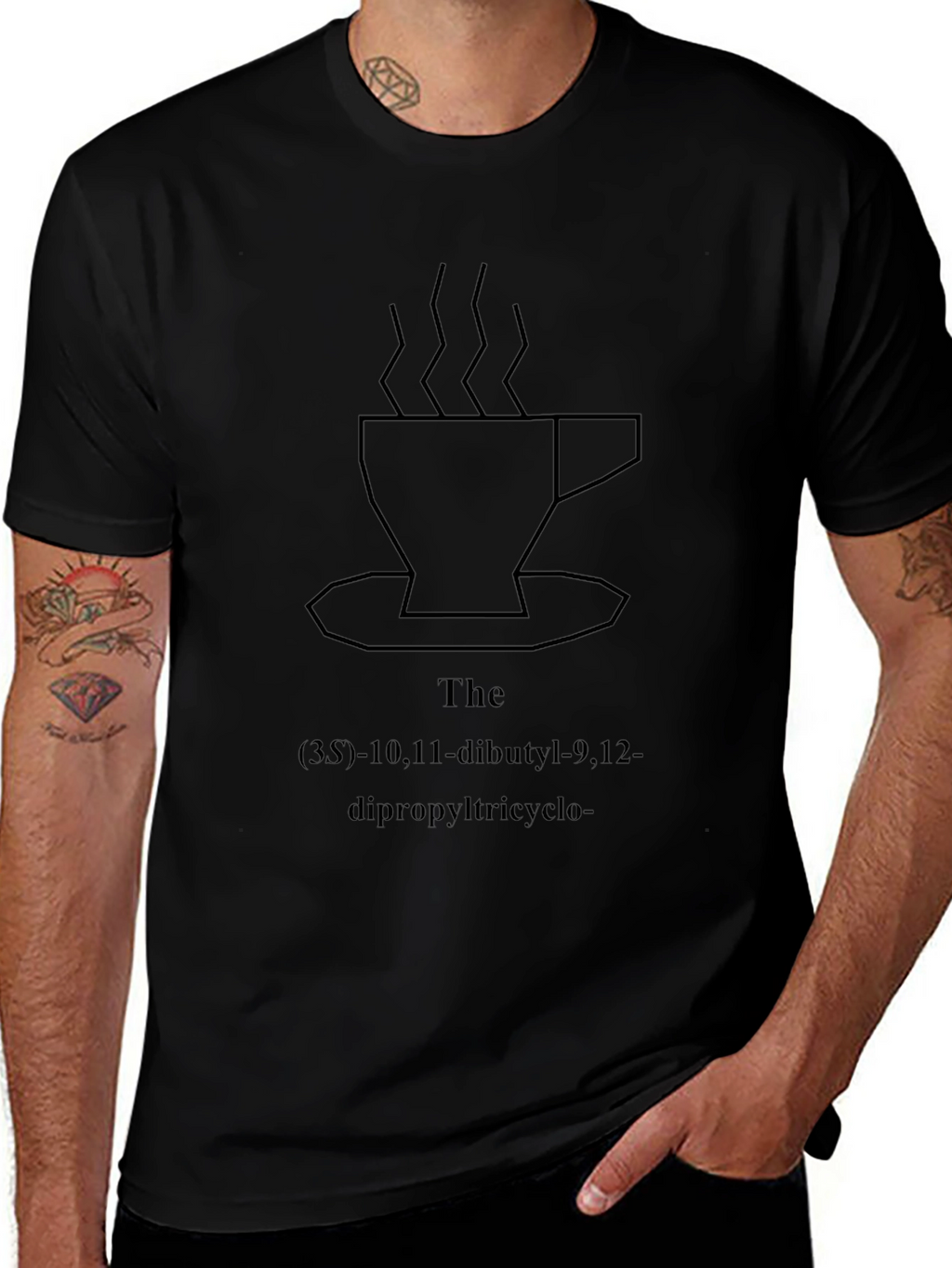 Coffee Molecule T-Shirt - Black
