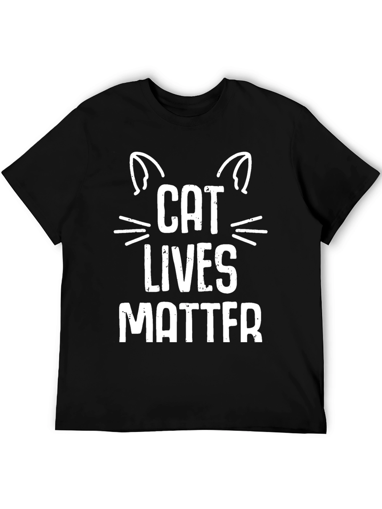 Cat Lives Matter Graphic Tee - Trendy Black T-Shirt