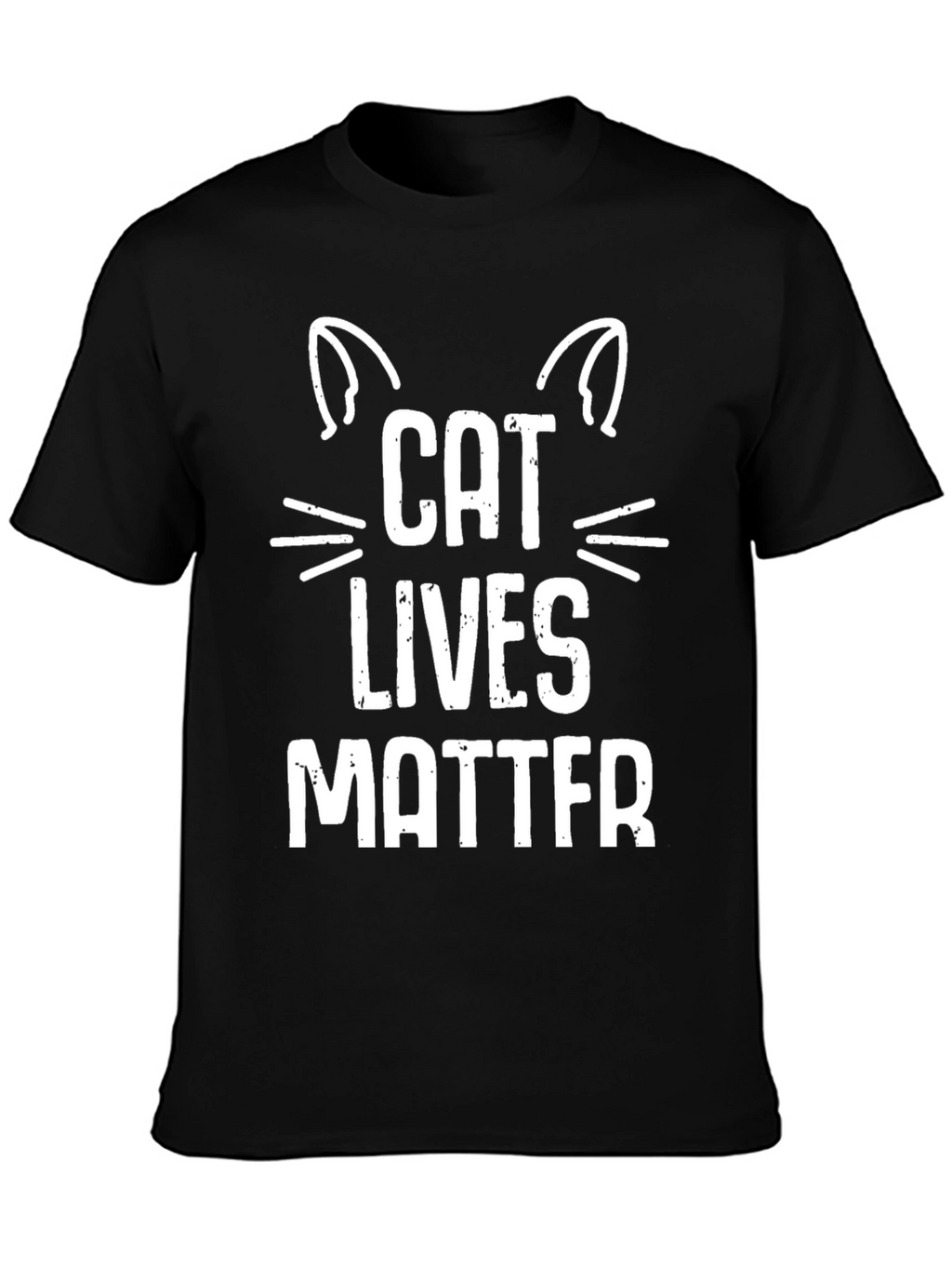 Cat Lives Matter Graphic Tee - Trendy Black T-Shirt
