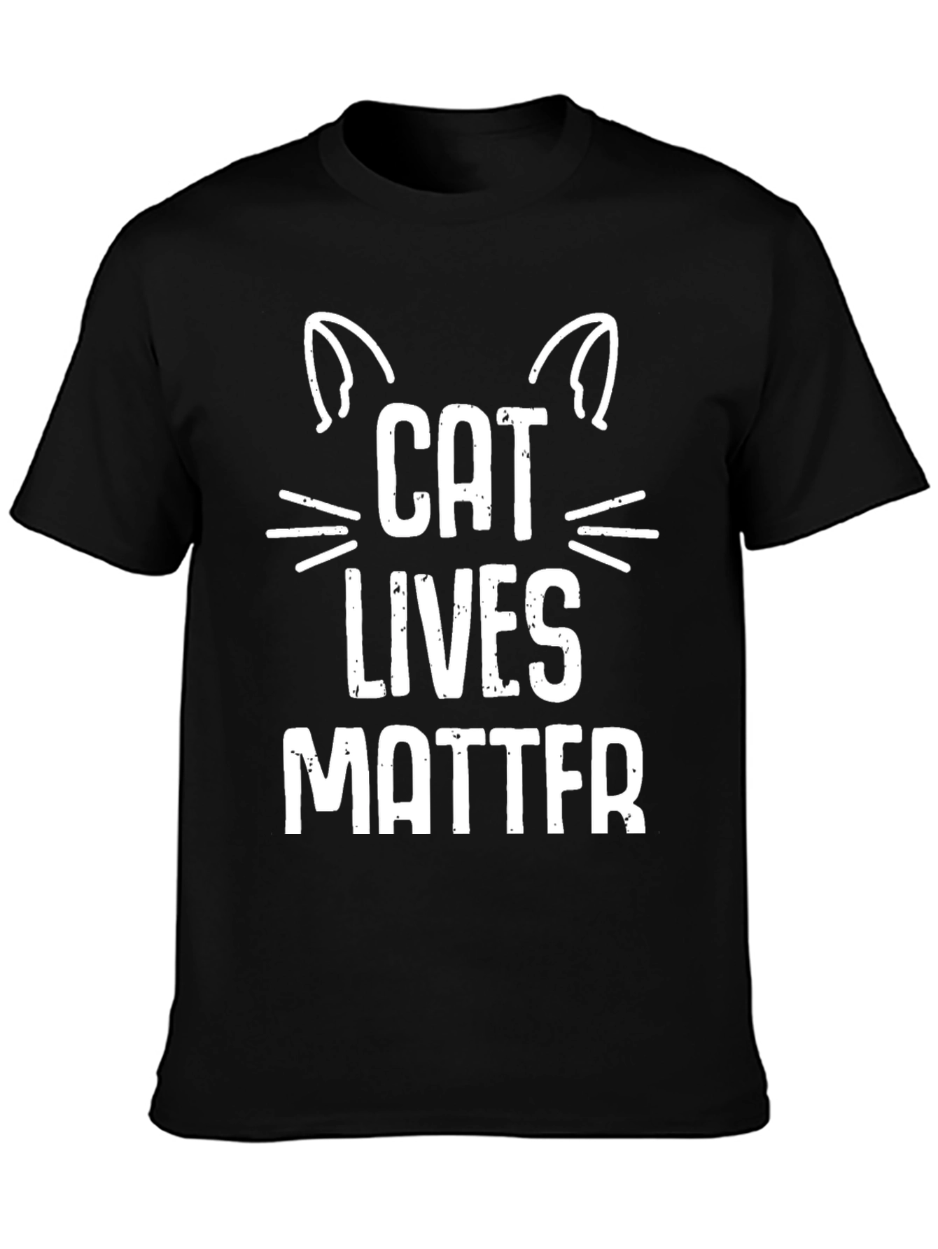 Cat Lives Matter Graphic Tee - Trendy Black T-Shirt