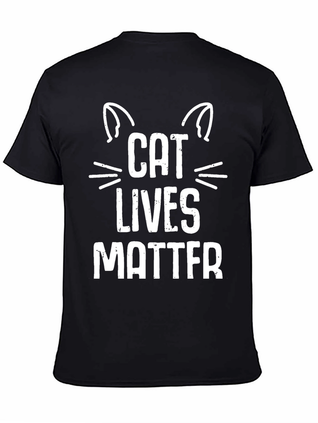 Cat Lives Matter Graphic Tee - Trendy Black T-Shirt