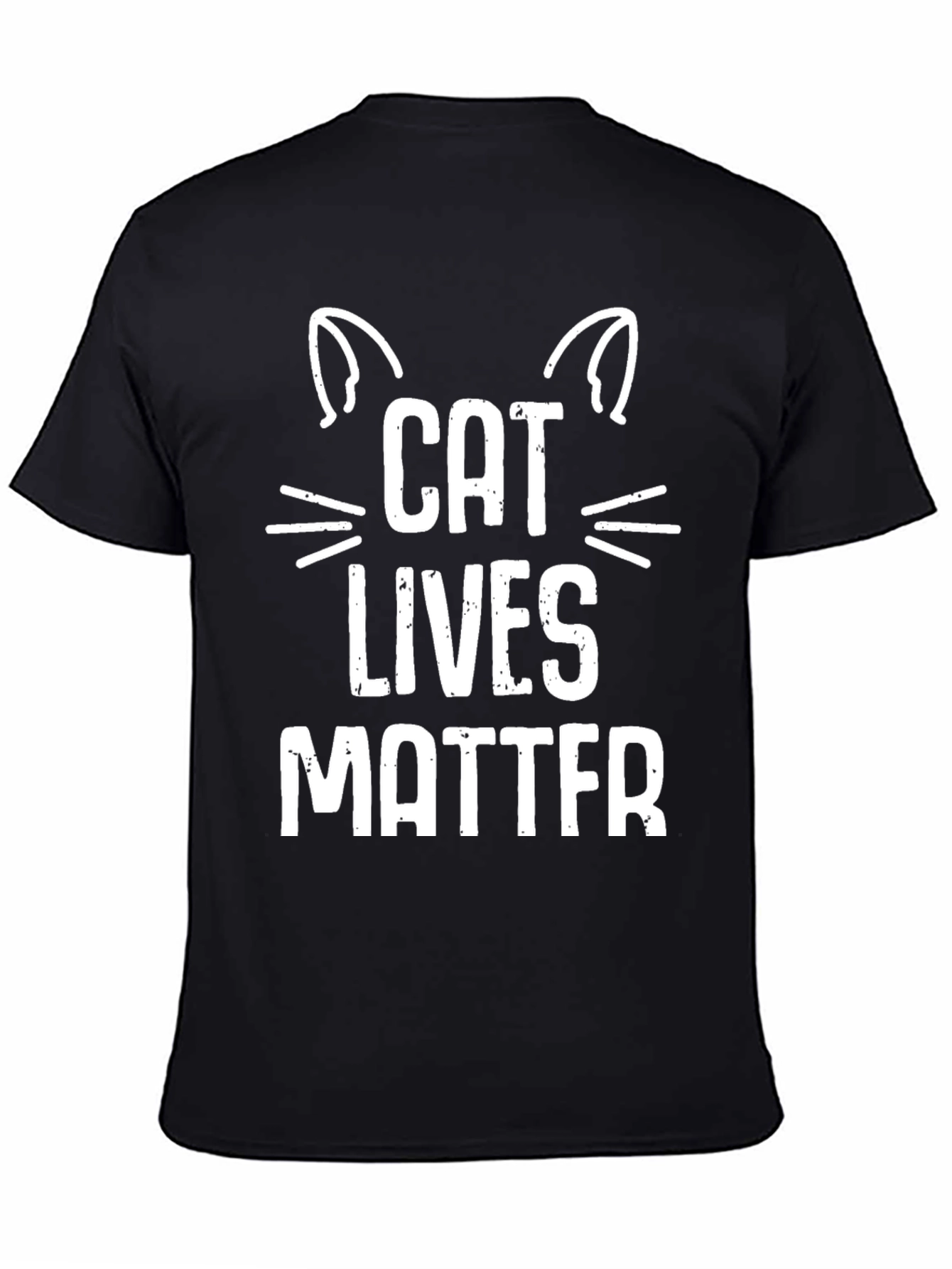 Cat Lives Matter Graphic Tee - Trendy Black T-Shirt